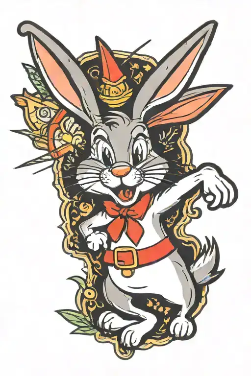 Bugs bunny tattoo design idea