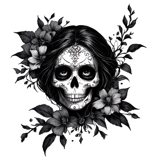 O Lady Death, ever near, I step onto your silent floor, your cold hand in mine. Yet in your embrace, I promise— I will r tattoo design idea