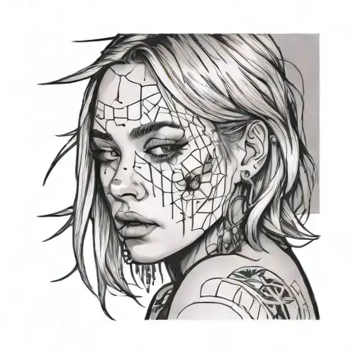 billie eilish perfum line work tattoo tattoo design idea