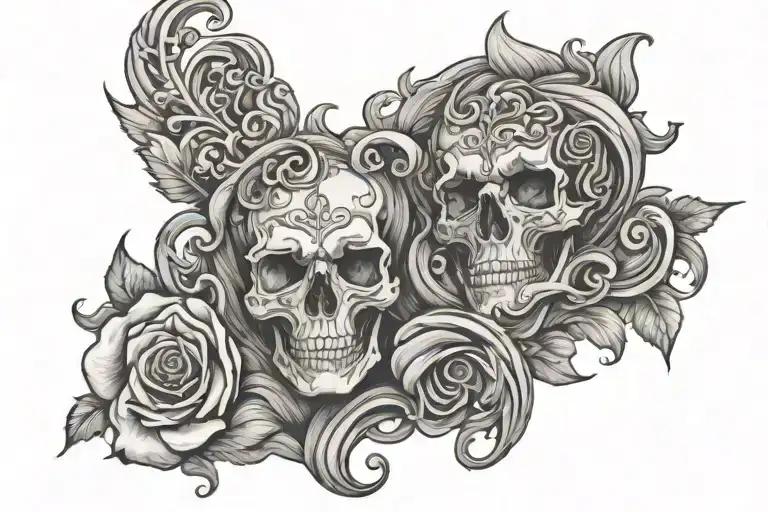 BIG BLESSED WITH SMOKE tattoo design idea