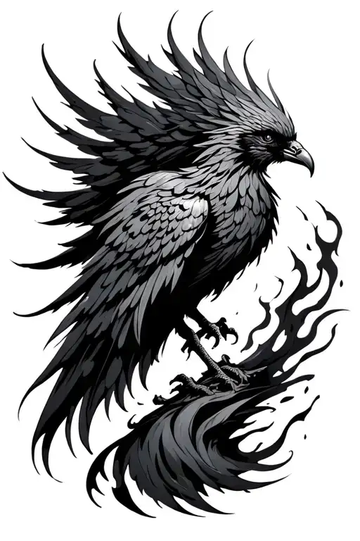 . Phoenix RisingStyle: Bold neo-traditional or watercolor.Concept: A phoenix rising from ashes symbolizes rebirth tattoo design idea