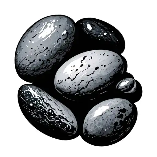 Pebble tattoo design idea