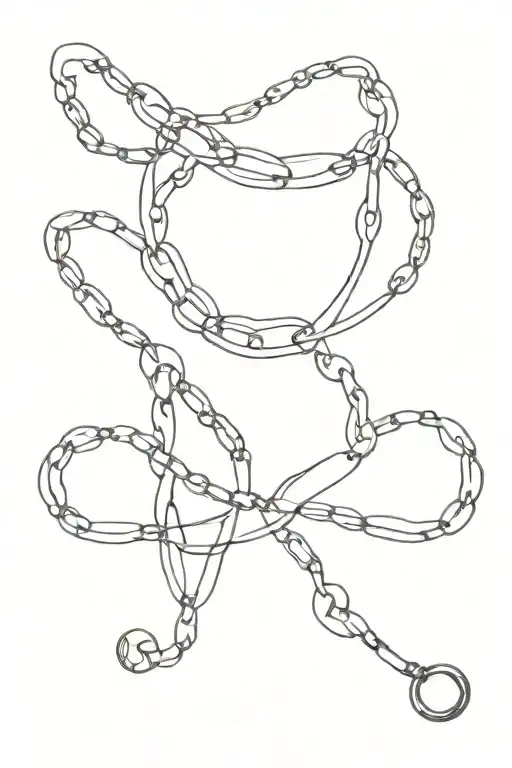 book chain wrapped round tattoo design idea