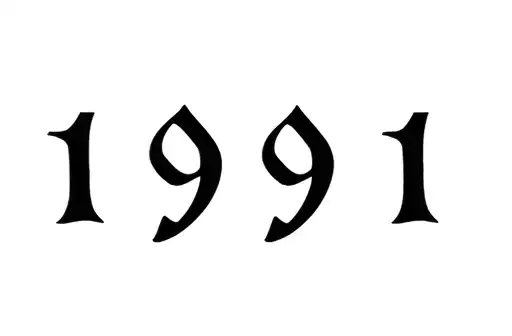 "1991" tattoo design idea