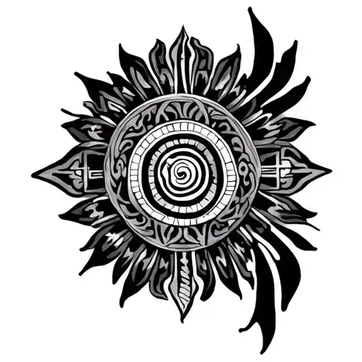 itzamna mayan tattoo minimalist tattoo design idea