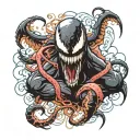 venom marvel comics tattoo design idea