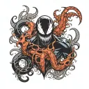 venom marvel comics tattoo design idea