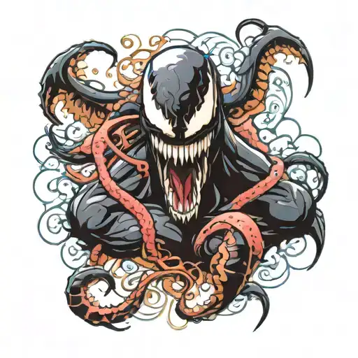 venom marvel comics tattoo design idea