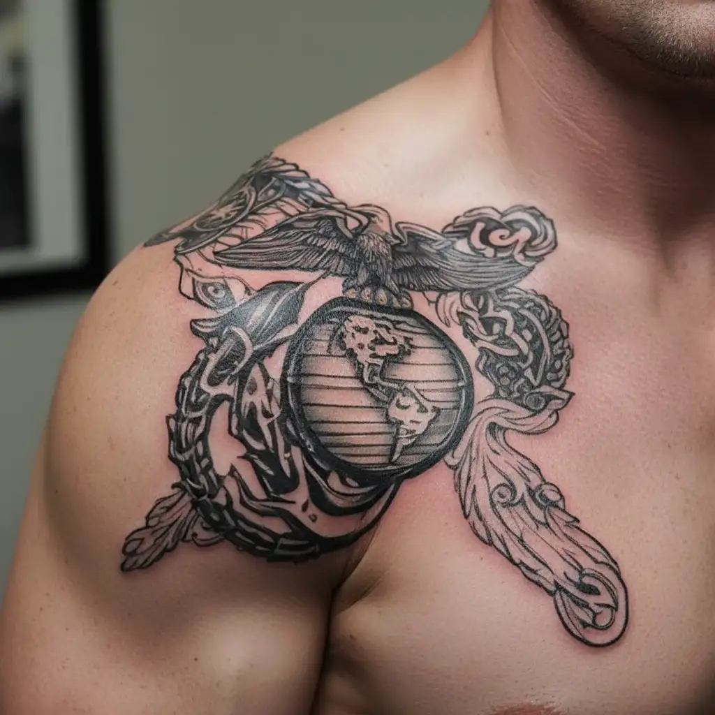 Marines usmc tattoo design idea