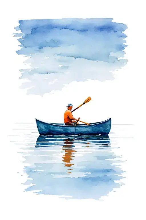 Rowing Boat tattoo design idea