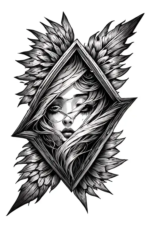 arrowhead black and white Caroline Lucie Maggie Archer tattoo design idea