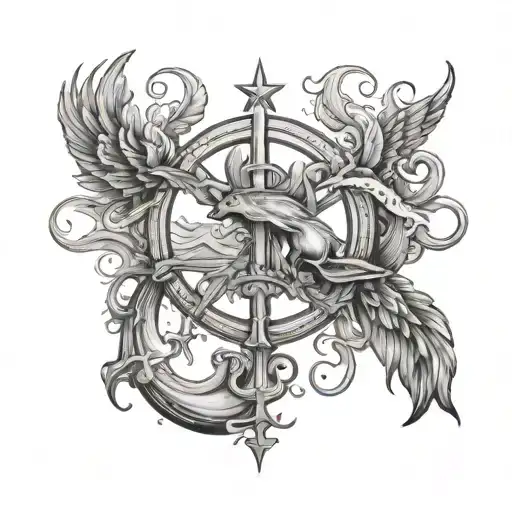 peace calm water Cleveland red libra zodiac sign tattoo design idea
