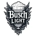 busch light logo tattoo design idea