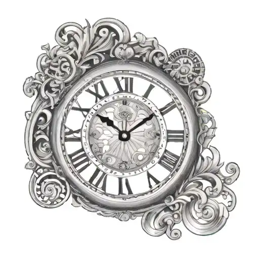 February 14, 2010 in  Roman numerals not a clock tattoo design idea