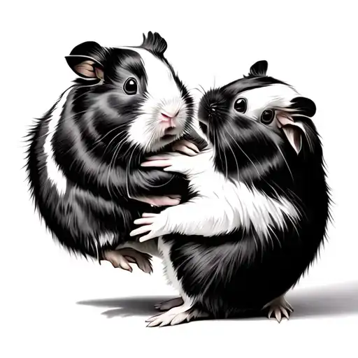 Guinea Pigs dancing tattoo design idea