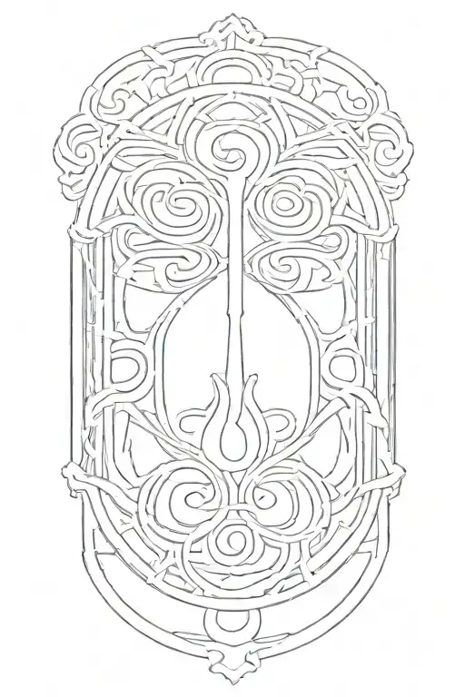 hurricane street sign intertwined tattoo design idea