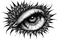 starburst front of throat  tattoo design idea