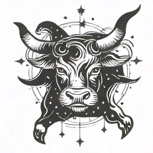 Taurus constellation taurus sign tattoo design idea
