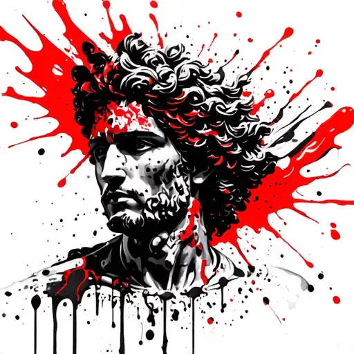 Helios greek god tattoo design idea