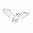 barn owl tattoo design idea