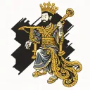 king david statue tattoo design idea