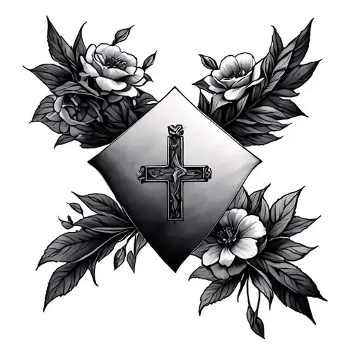 cross, Adriana my love tattoo design idea