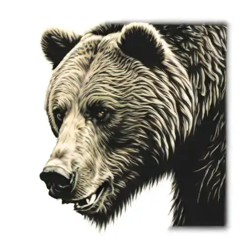 grizzly bear tattoo design idea