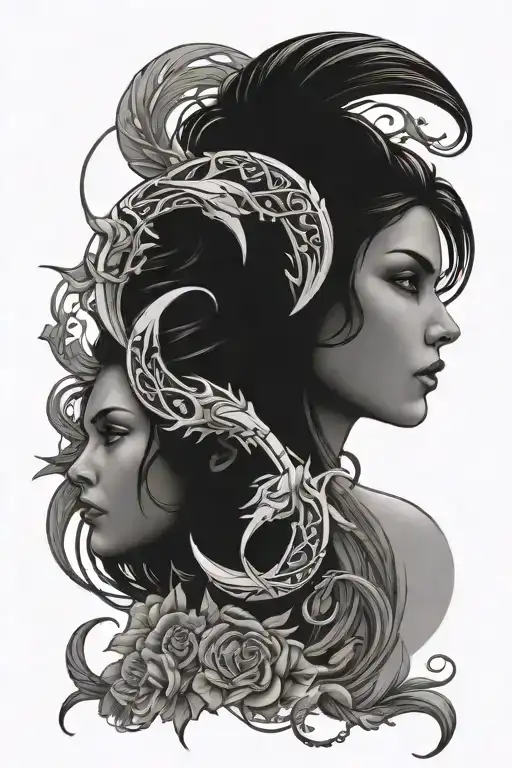 Sagittarius And Capricorn tattoo design idea