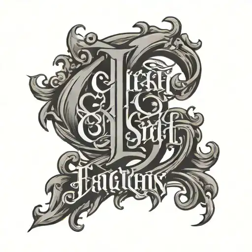 old English font tattoo design idea