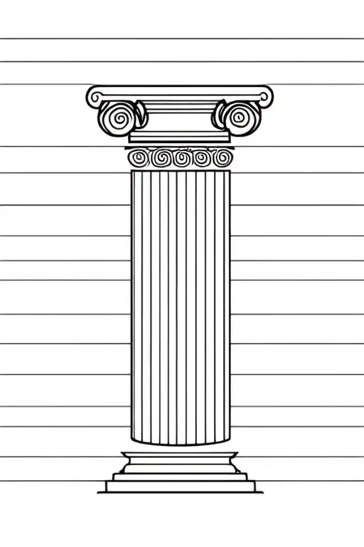 Greek column pillar tattoo design idea
