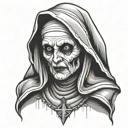 Evil Nun tattoo design idea