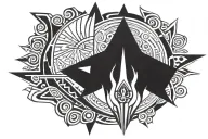 Ahsoka symbol tattoo design idea