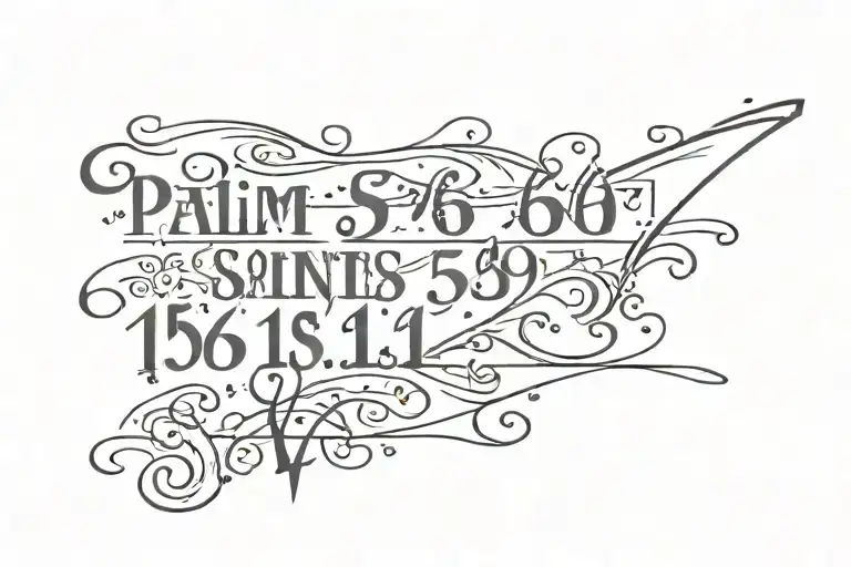 Psalm 56:11 tattoo design idea