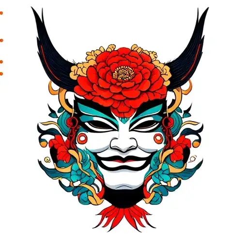 Vejigante Mask tattoo design idea