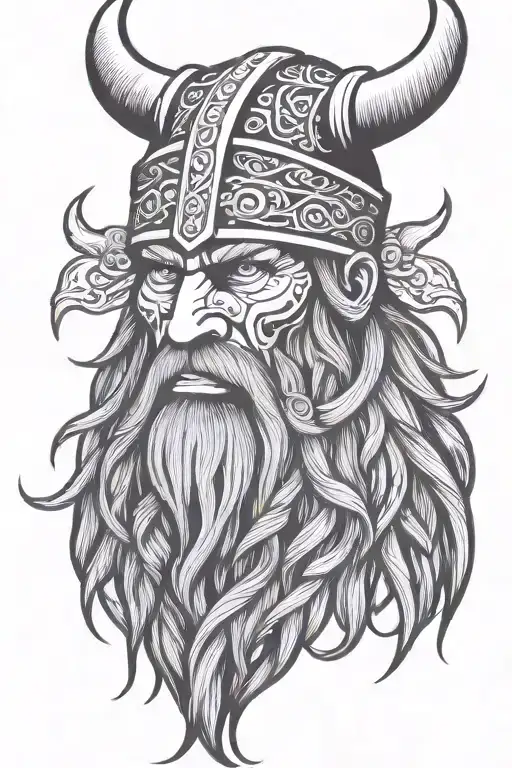 viking berserker head tribal inspired design featuring tattoo design idea