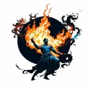 Prometheus stealing fire tattoo design idea