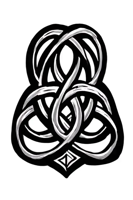 Celtic trinity knot tattoo design idea
