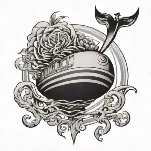 long live float tattoo design idea