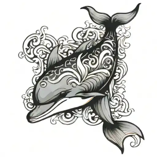 Dolphin tattoo design idea