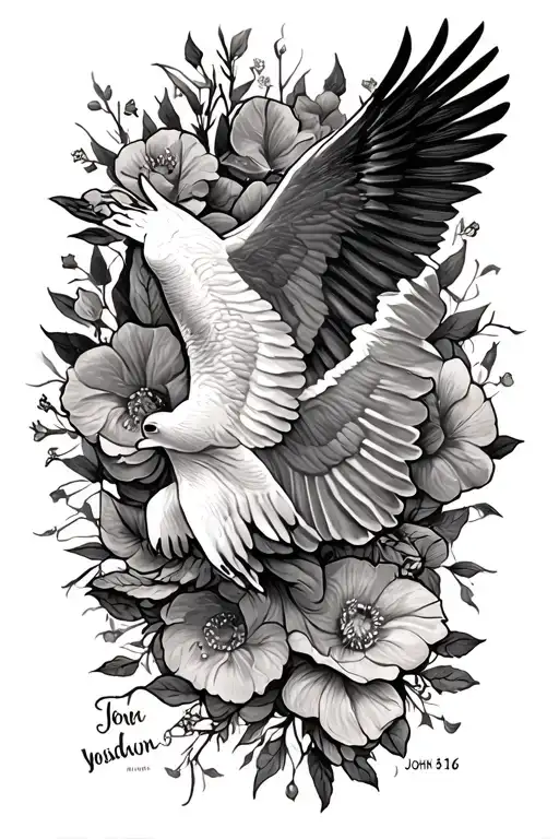john 3:16 bible verse tattoo design idea