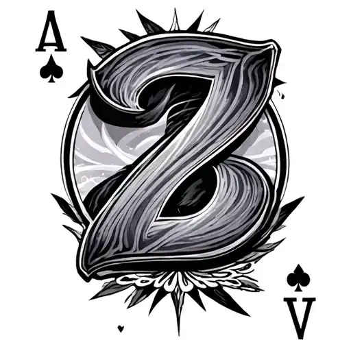 7 And 2 Card tattoo design idea
