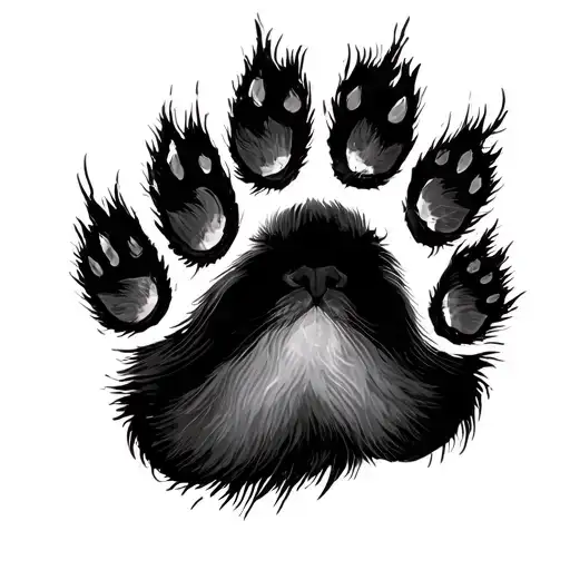 4 cat paw print tattoo design idea