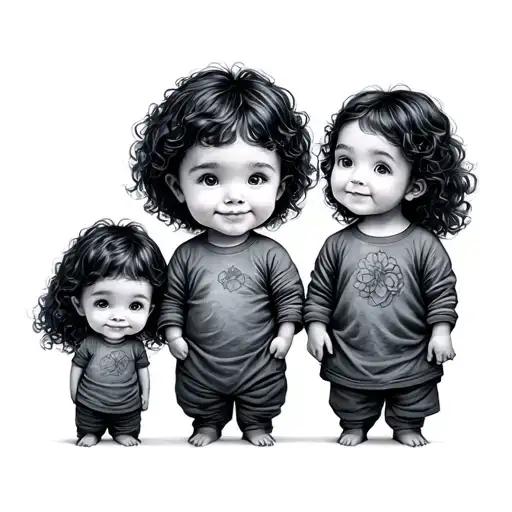 Grandchildren tattoo design idea