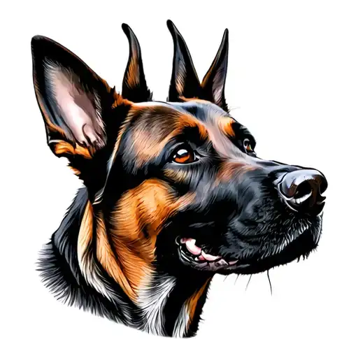 Belgian Malinois tattoo design idea
