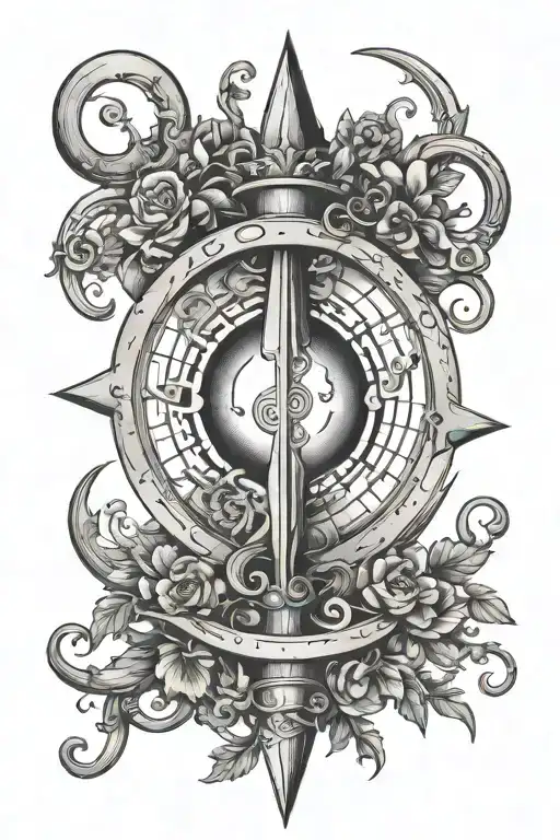 a tattoo of the alchemical sign of mercury  tattoo design idea
