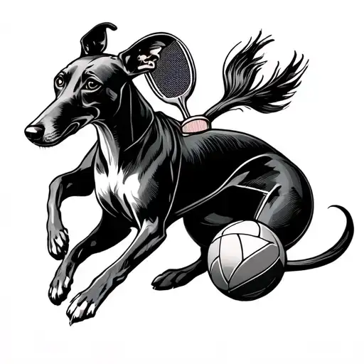 greyhound racing, table tennis, volleyball tattoo design idea