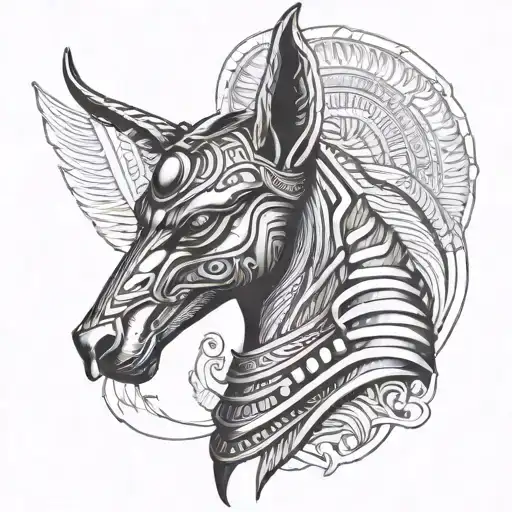 Horus Anubis tattoo design idea