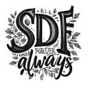 "SDF forever and always" wedding ring finger tattoo design idea