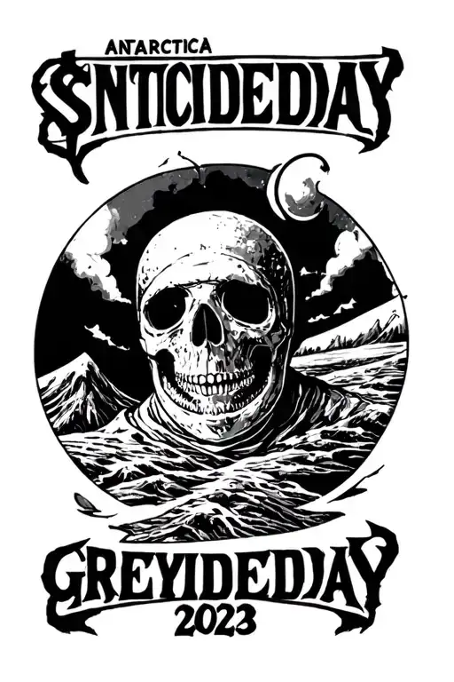 antarctica $uicideboys Greyday 2023 tattoo design idea