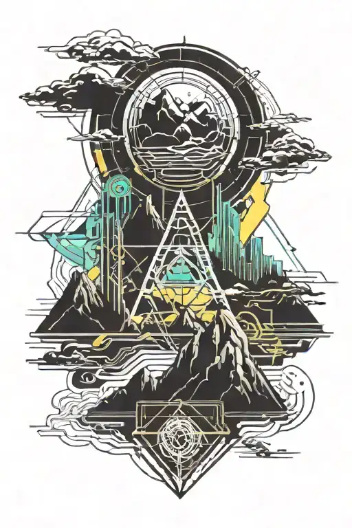 the country on jamaica symbolized by the mountains along with a similar look to a river flowing around my arm tattoo design idea